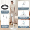 ACHTFACH 6-IN-1 1200W ROTATABLE STEAM MOP, MULTI-SURFACE STEAM CLEANER - WHITE