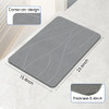 VEELOIM Stone Bath Mat, Diatomaceous Shower Mat for Bathroom, Grey New