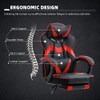 AJS Adjustable Swivel PU Leather Office Chair, Footrest, B08QN8J832 (RED) New