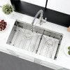 Undermount Double Bowl Stainless Steel Kitchen Sink HACHENL 33"×19" B0CCD9YZT7 New