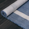 Beverly Rug Waikiki Indoor Outdoor Rug 4x6, Washable 4x6 Blue - White New