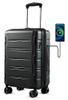 LUGGEX 20 Inch Black Carry On Luggage 22x14x9 Airline Approved B0C2P9B47W