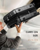 LUGGEX 20 Inch Black Carry On Luggage 22x14x9 Airline Approved B0C2P9B47W