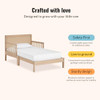 Dream On Me Brookside 3-in-1 Toddler Bed, Gold, White Oak New