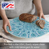 CounterArt Ocean Fantasy 4mm Heat Tolerant Round Tempered Cutting Board 16" New