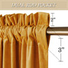 RYB HOME Gold Velvet Curtains Wide 52" Long 63" Marigold 2 Panels - B08THBQ9NF New
