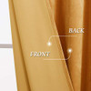 RYB HOME Gold Velvet Curtains Wide 52" Long 63" Marigold 2 Panels - B08THBQ9NF New
