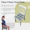 Arlee Home Fashions Fiber Filled Chair Pads 14” L X 15” W B0B4R718B2 - Slate New