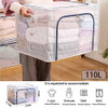 Clothes Storage Bag 110L Large Capacity Organizer (3 Pack) B0916XX25P - Gray New