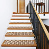House Home Set 15 Attachable Carpet Stair Treads Moroccan Trellis Lattice Brown New