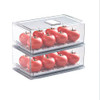 Set of 2 Large Refrigerator Organizer Bins Fridge Organizer Stackable New
