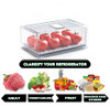 Set of 2 Large Refrigerator Organizer Bins Fridge Organizer Stackable New
