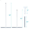BOOMJOY Floor Squeegee 22" Squeegee 11" Microfiber Scrubber Long Telescopic