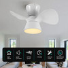 HUEOCZW 21" Small Ceiling Fan Light Remote Flush Mount - White New