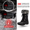 ALEADER Waterproof Snow Boots for Women, Faux Fur Winter Boots Black 7