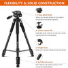 64" Tripod, Ultra Stable Aluminum Tripod Stand for Camera & Cell Phone - Black New