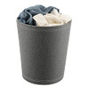 JUXYES Round PU Leather Trash Can Small Wastebasket 2.6 Gallon, B0BGPDWLPJ New