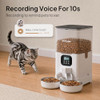 VOLUAS Double Automatic Cat Feeder, 6L VL001 - WHITE TRANSPARENT