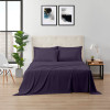KATHY IRELAND BAMBOO COOLING 6 PIECE SHEET SET DEEP POCKETS - QUEEN - EGG PLANT New