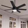 HUNTER BRAZOS 52 IN. 7 BLADE ENERGY STAR CEILING FAN LED LIGHT KIT - MATTE BLACK