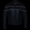 Milwaukee Leather SH1785 Men's Black Leather Scooter Style Motorcycle Jacket New