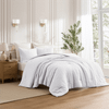 KATHY IRELAND 3PC WAFFLE DOWN ALTERNATIVE COMFORTER SET - KING - WHITE
