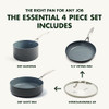 GREENPAN VALENCIA PRO HARD ANODIZED CERAMIC NON-STICK COATING 4-PIECE PAN - GRAY