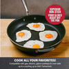 GRANITESTONE 14" NONSTICK FAMILY FRY PAN WITH HELPER HANDLE - BLACK