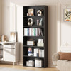 Vongrasig 71”H Tall Bookshelf 6-Tier Bookcase Display Bookshelves - Black New