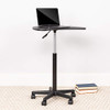 Flash Furniture Mobile Sit-To-Stand Laptop Desk, Black New