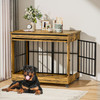 ZZWHOME MODERN MUSE 46" LARGE DOG CRATE FURNITURE 26.2X 27 - RUSTIC BROWN