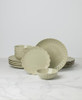 LENOX FRENCH PERLE SCALLOP MATCHA STONEWARE 18-PIECE DINNERWARE 899199 - MATCHA New