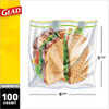 Glad Zipper Food Storage Sandwich Bags 100 Count Pack of 12 B0036B8QJM New