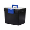 Storex File Box Nesting Portable with Drawer Cobalt, Black Blue New