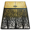 Medium Square Metal Lampshades with Etched Pattern of B095GSCTGP - Black/Gold New