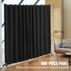 VEVOR ROOM DIVIDER 121.5 X 17.7 X 96.7 IN POLYESTER PANEL WITH WHEELS - BLACK