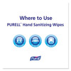 PURELL® On-The-go Sanitizing Hand Wipes - 1 Pack 18 Wipes New