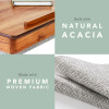 ROSSIE HOME ACACIA WOOD EASEL LAP DESK WITH STORAGE - NATURAL