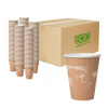 ECO PRODUCTS World Art Disposable Insulated Coffee Cups, 8 oz, 800 Pack New