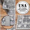 ReaLife Rugs Machine Washable Area Rug - Noor - Dark Gray Ivory 5' x 7' New
