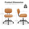 DUMOS Small Desk Chair, Home Office Chair, Comfy Lumbar Support - Black New