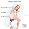 HOMEIDEAS 55" Full Body Pregnancy Pillow U Shaped Maternity 100% Cotton -White New