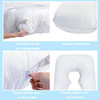 HOMEIDEAS 55" Full Body Pregnancy Pillow U Shaped Maternity 100% Cotton -White New