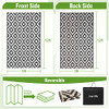 Outdoor Plastic Straw Rug, 9x12 Outdoor Rug, Area Rug, Large Portable Waterproof
