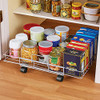 Collections Etc Flat Rolling Floor Shelf Metal Storage Cart Expandable 24" W New