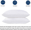 Luxury Goose Feather Bed Pillows 1200 Thread Count 100% Pure Cotton-2 Pack New