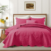 Quilts Queen Size Bedspread Coverlet Floral Quilt Set - Hot Pink, 90"x96" New