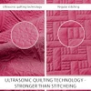 Quilts Queen Size Bedspread Coverlet Floral Quilt Set - Hot Pink, 90"x96" New