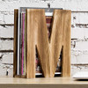 MyGift Burnt Wood Desktop Standing Magazine Holder Organizer M-shape Design