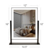 durup Lighted Makeup Mirror Hollywood Mirror Vanity Mirror (16in, Black) New